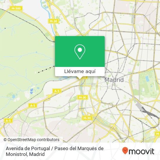 Mapa Avenida de Portugal / Paseo del Marqués de Monistrol