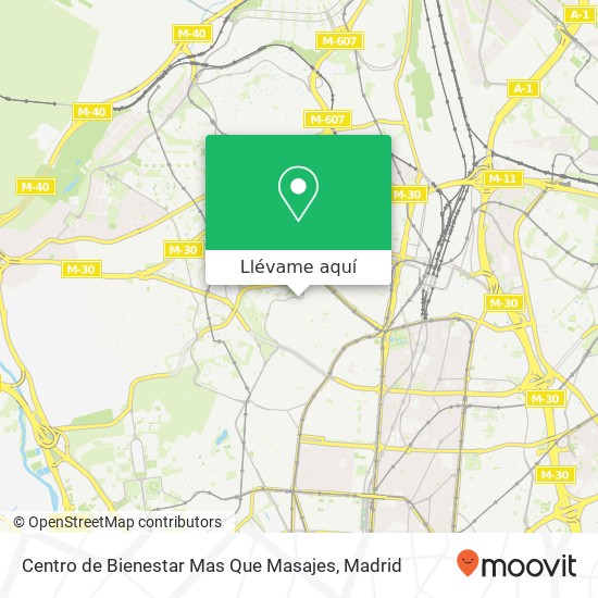 Mapa Centro de Bienestar Mas Que Masajes