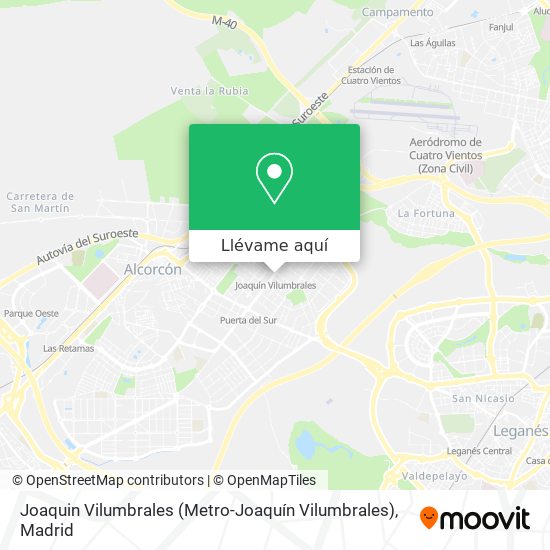 Mapa Joaquin Vilumbrales (Metro-Joaquín Vilumbrales)