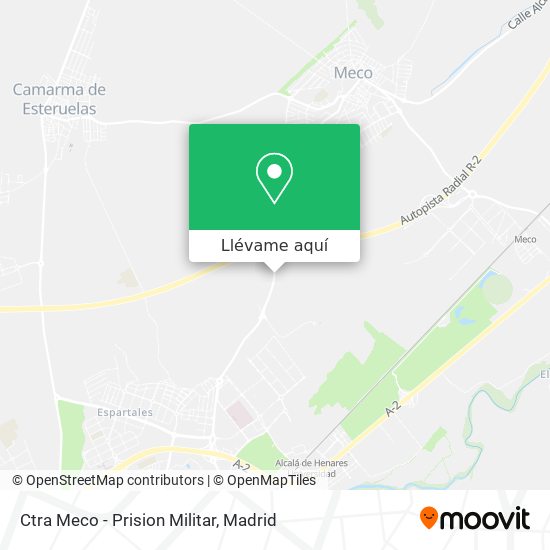 Mapa Ctra Meco - Prision Militar
