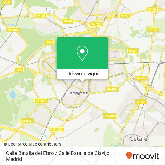 Mapa Calle Batalla del Ebro / Calle Batalla de Clavijo