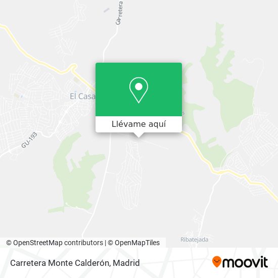 Mapa Carretera Monte Calderón