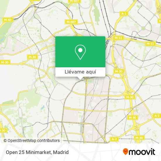 Mapa Open 25 Minimarket