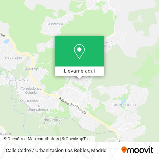 Mapa Calle Cedro / Urbanización Los Robles