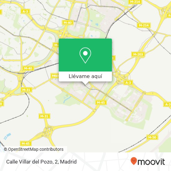 Mapa Calle Villar del Pozo, 2