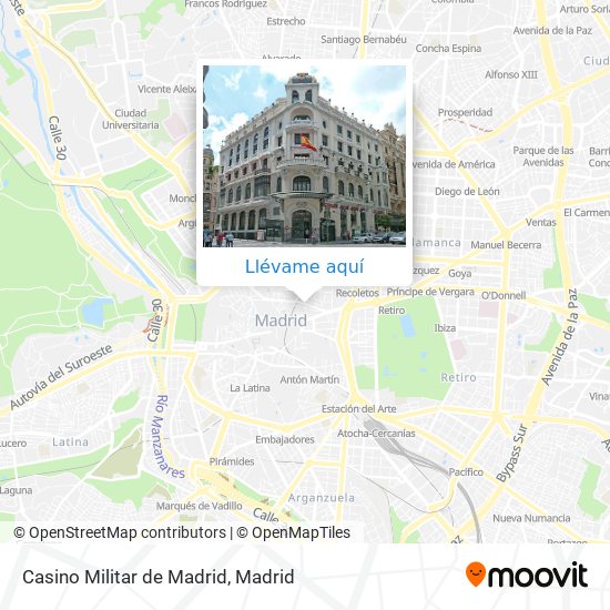 Mapa Casino Militar de Madrid