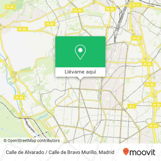 Mapa Calle de Alvarado / Calle de Bravo Murillo