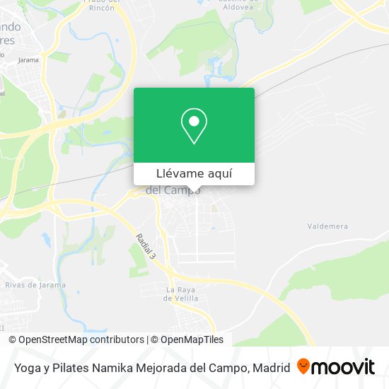 Mapa Yoga y Pilates Namika Mejorada del Campo