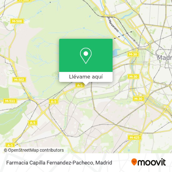 Mapa Farmacia Capilla Fernandez-Pacheco