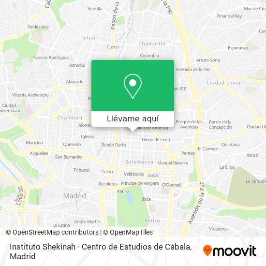 Mapa Instituto Shekinah - Centro de Estudios de Cábala