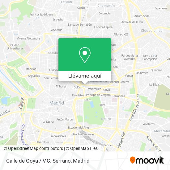 Mapa Calle de Goya / V.C. Serrano