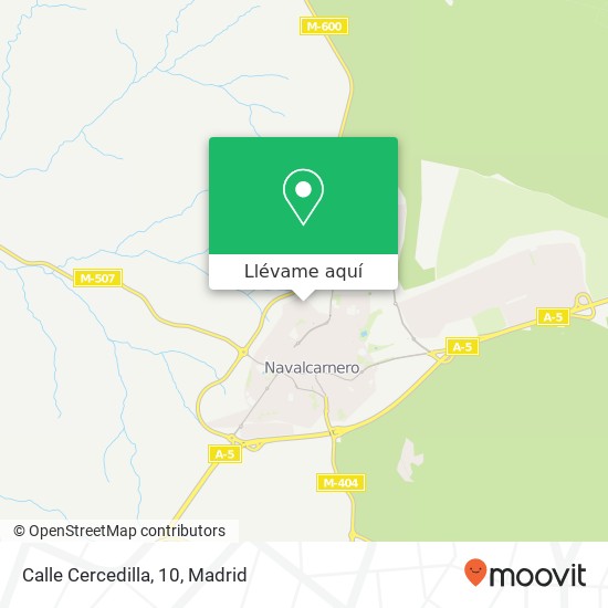 Mapa Calle Cercedilla, 10