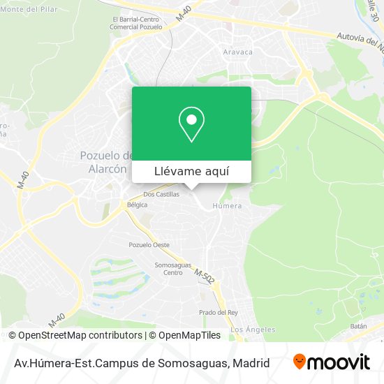 Mapa Av.Húmera-Est.Campus de Somosaguas