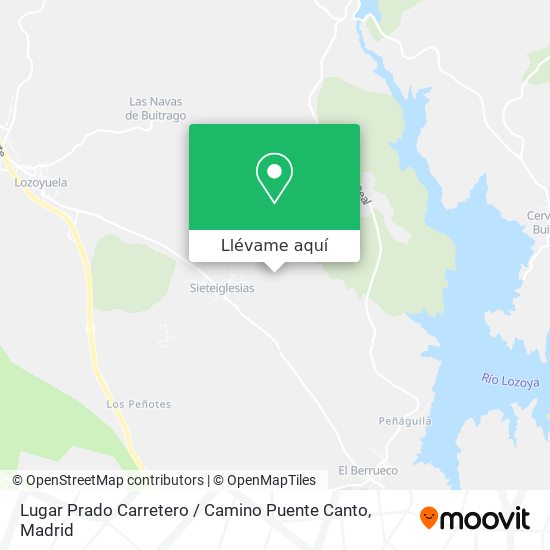 Mapa Lugar Prado Carretero / Camino Puente Canto