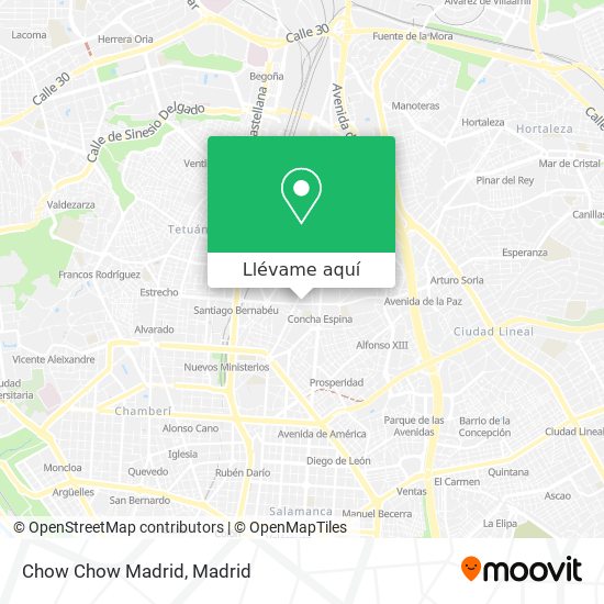Mapa Chow Chow Madrid