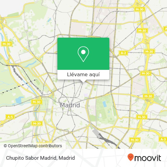 Mapa Chupito Sabor Madrid