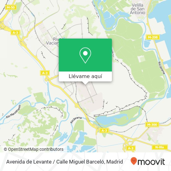 Mapa Avenida de Levante / Calle Miguel Barceló