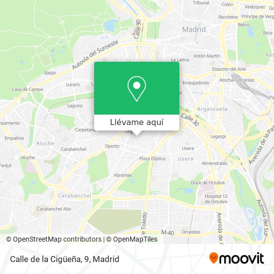 Mapa Calle de la Cigüeña, 9