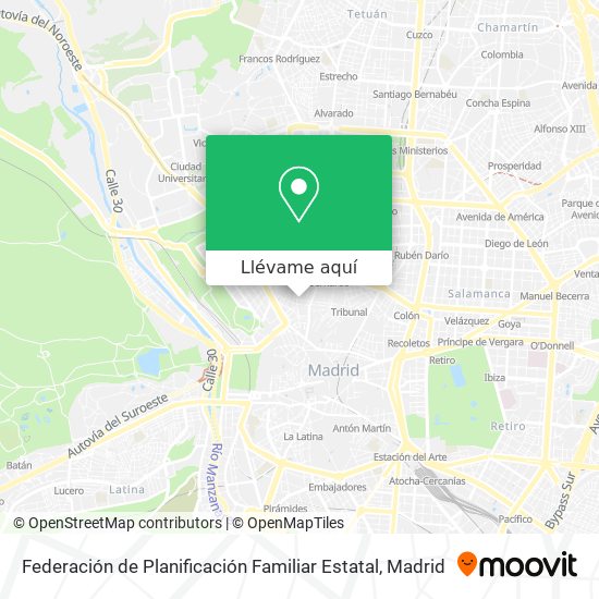 Mapa Federación de Planificación Familiar Estatal