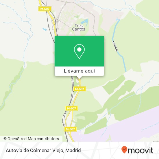 Mapa Autovía de Colmenar Viejo