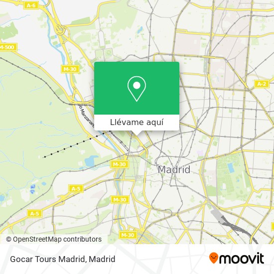 Mapa Gocar Tours Madrid