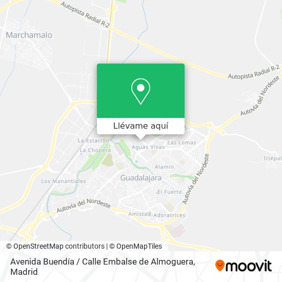 Mapa Avenida Buendía / Calle Embalse de Almoguera