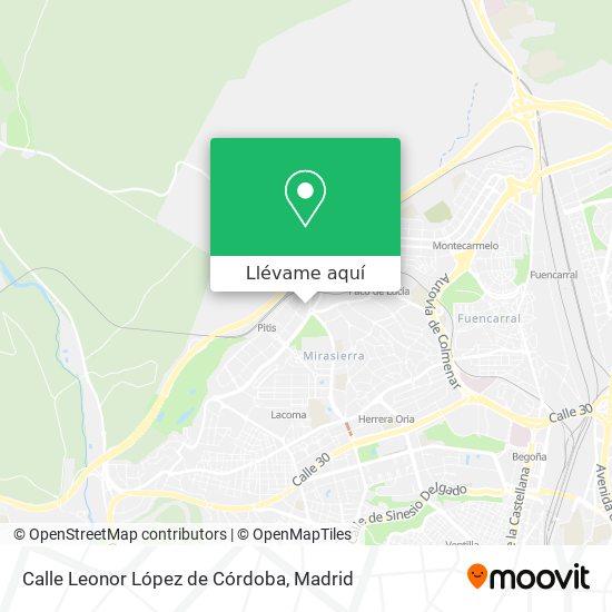 Mapa Calle Leonor López de Córdoba