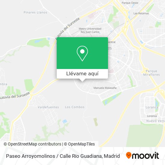 Mapa Paseo Arroyomolinos / Calle Río Guadiana
