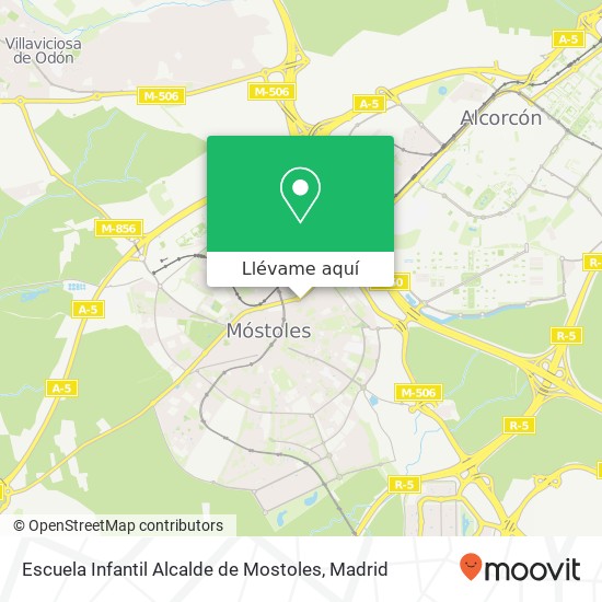 Mapa Escuela Infantil Alcalde de Mostoles