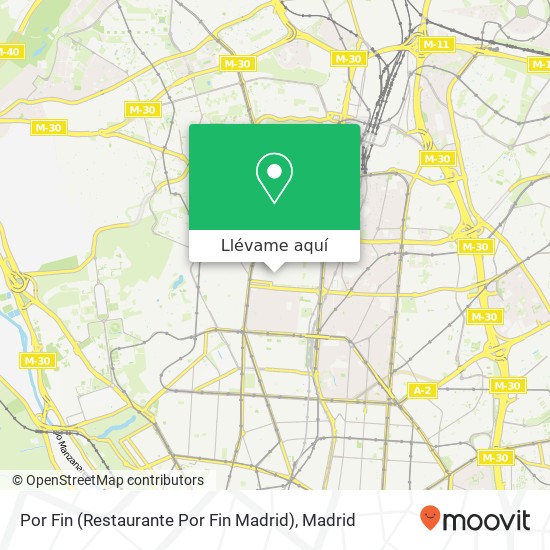 Mapa Por Fin (Restaurante Por Fin Madrid)