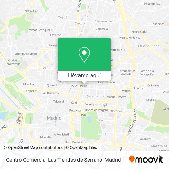 Mapa Centro Comercial Las Tiendas de Serrano