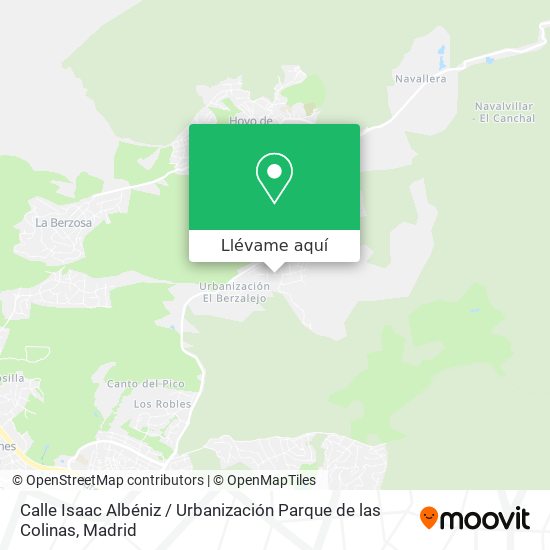 Mapa Calle Isaac Albéniz / Urbanización Parque de las Colinas