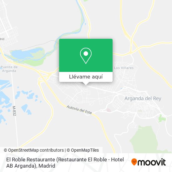 Mapa El Roble Restaurante (Restaurante El Roble - Hotel AB Arganda)
