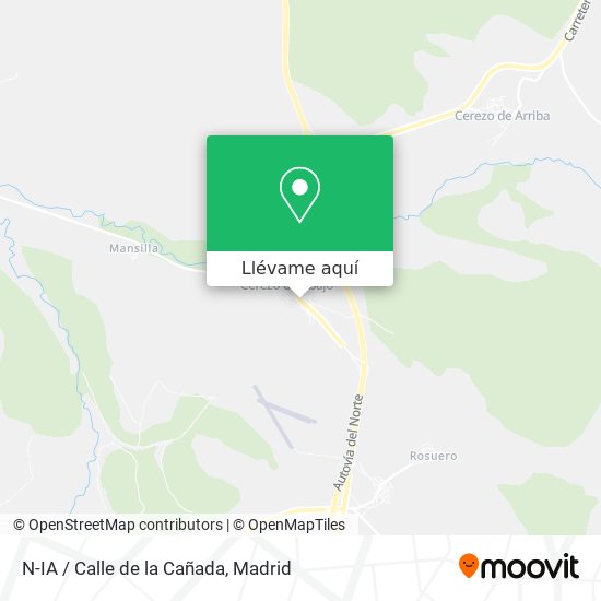 Mapa N-IA / Calle de la Cañada