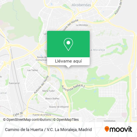 Mapa Camino de la Huerta / V.C. La Moraleja