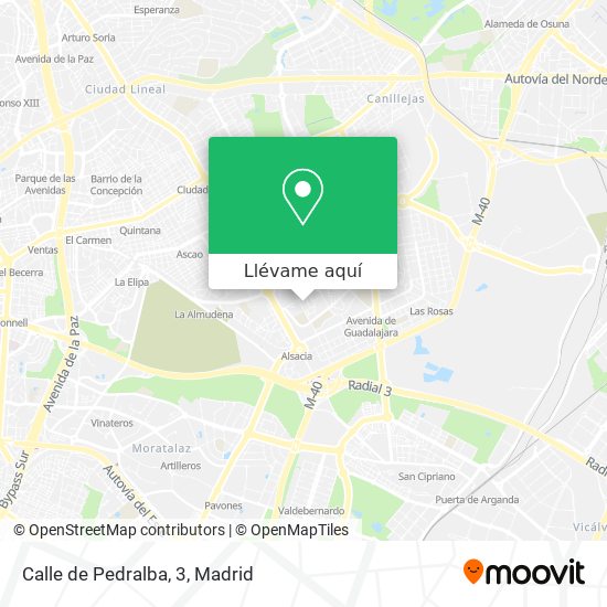 Mapa Calle de Pedralba, 3