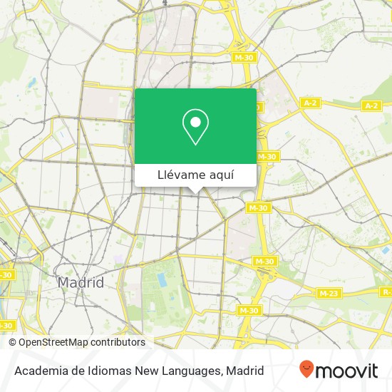 Mapa Academia de Idiomas New Languages