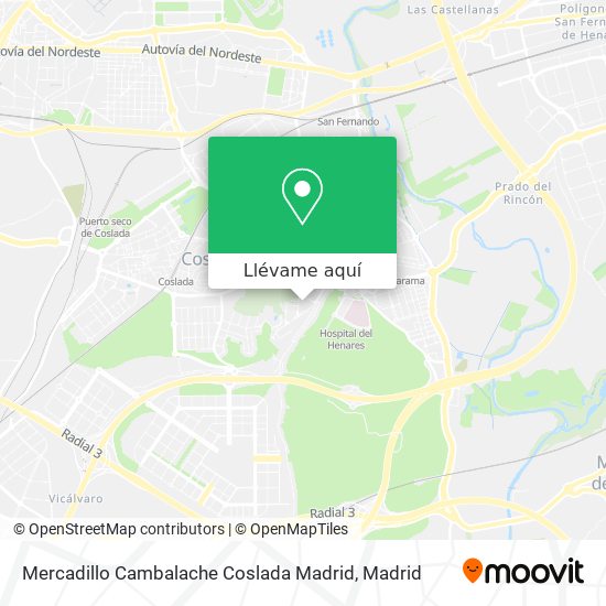 Mapa Mercadillo Cambalache Coslada Madrid
