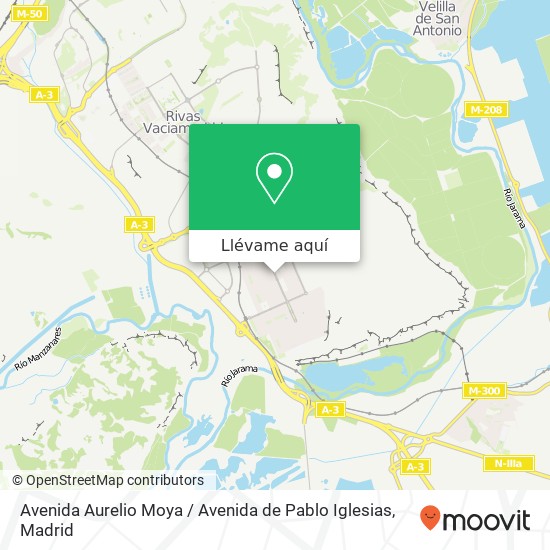 Mapa Avenida Aurelio Moya / Avenida de Pablo Iglesias