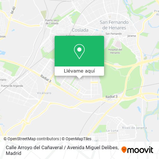 Mapa Calle Arroyo del Cañaveral / Avenida Miguel Delibes
