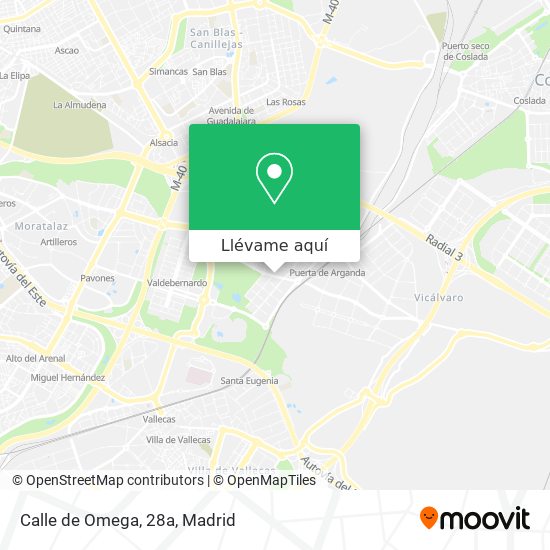 Mapa Calle de Omega, 28a