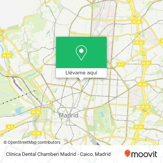 Mapa Clínica Dental Chamberi Madrid - Caico