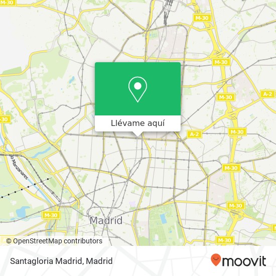 Mapa Santagloria Madrid