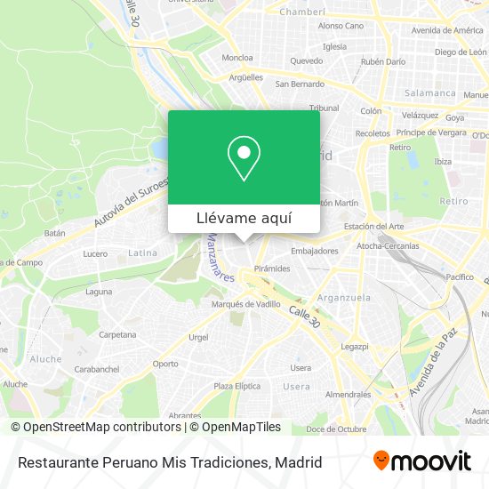 Mapa Restaurante Peruano Mis Tradiciones