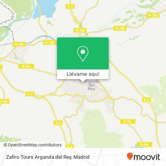 Mapa Zafiro Tours Arganda del Rey