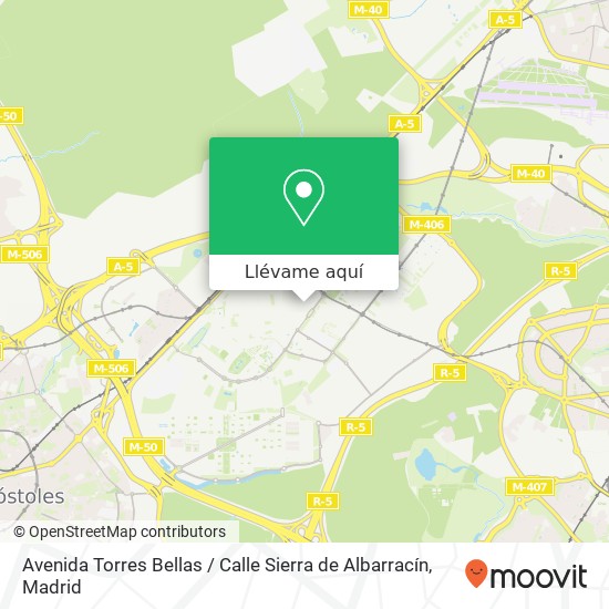 Mapa Avenida Torres Bellas / Calle Sierra de Albarracín