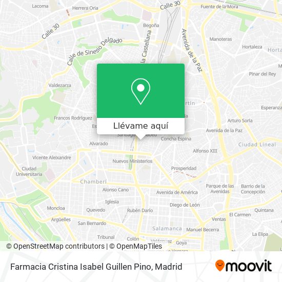 Mapa Farmacia Cristina Isabel Guillen Pino