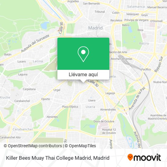 Mapa Killer Bees Muay Thai College Madrid