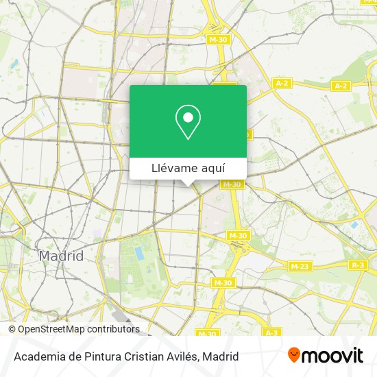 Mapa Academia de Pintura Cristian Avilés