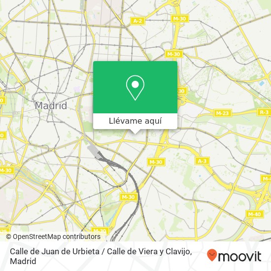 Mapa Calle de Juan de Urbieta / Calle de Viera y Clavijo